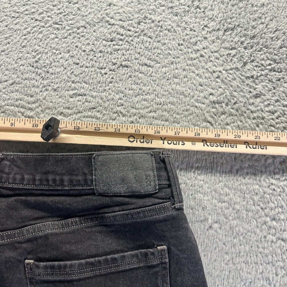 Mutual Weave Jeans Mens 34x30 Black Cotton Denim Tapered Workwear Faded Travel - Picture 6 of 9